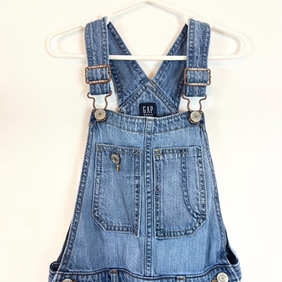 GAP Children's Blue Denim Overalls Size Medium - Picture 3 of 6